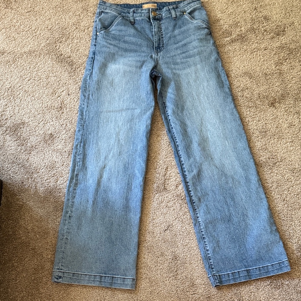 Kut from the Kloth Jodi Ab Fab Light Wash Wide Leg Jeans